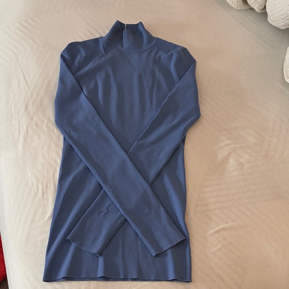 Bottega Veneta Slate Blue Long Sleeve Turtleneck Top